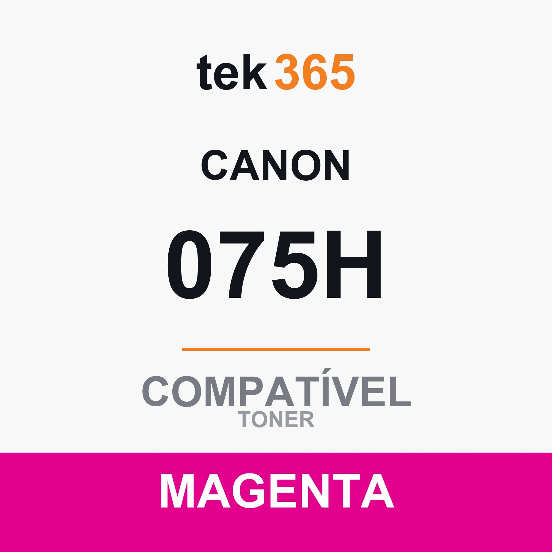 Toner Compativel Canon 075H-MAGENTA-MAGENTA Magenta