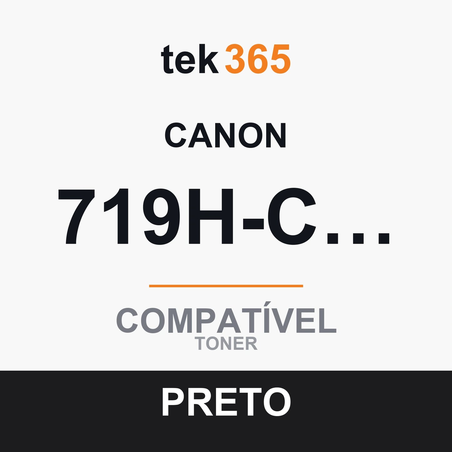 Toner compatível Canon 719H/CEXV40 Preto