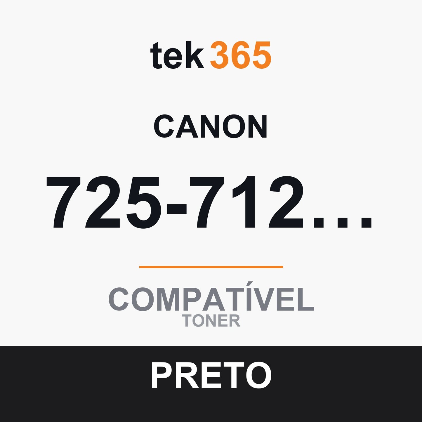 Toner Compativel Canon 725-712-713-726-P-BLACK Preto