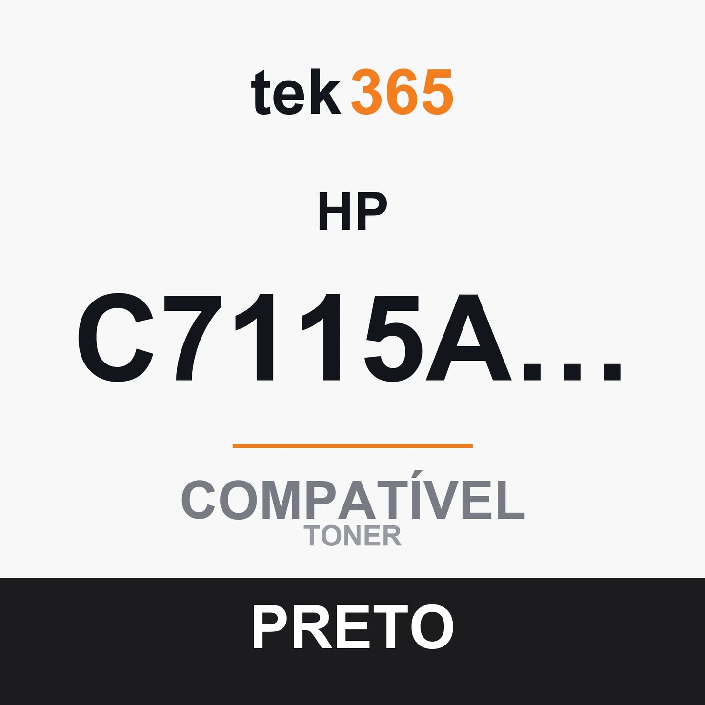 Toner Compativel HP C7115A-Q2613A-Q2624A-BLACK Preto