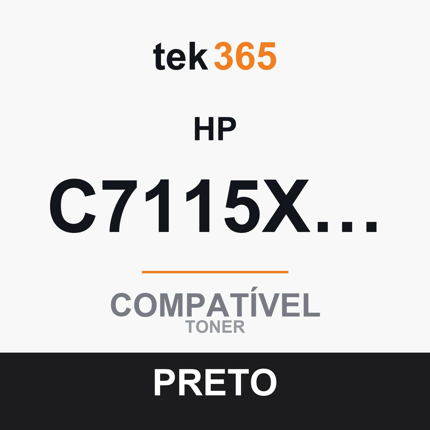 Toner Compativel HP C7115X-Q2613X-Q2624X-BLACK Preto