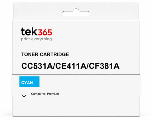 Toner compatível HP CC531A/CE411A/CF381A Ciano