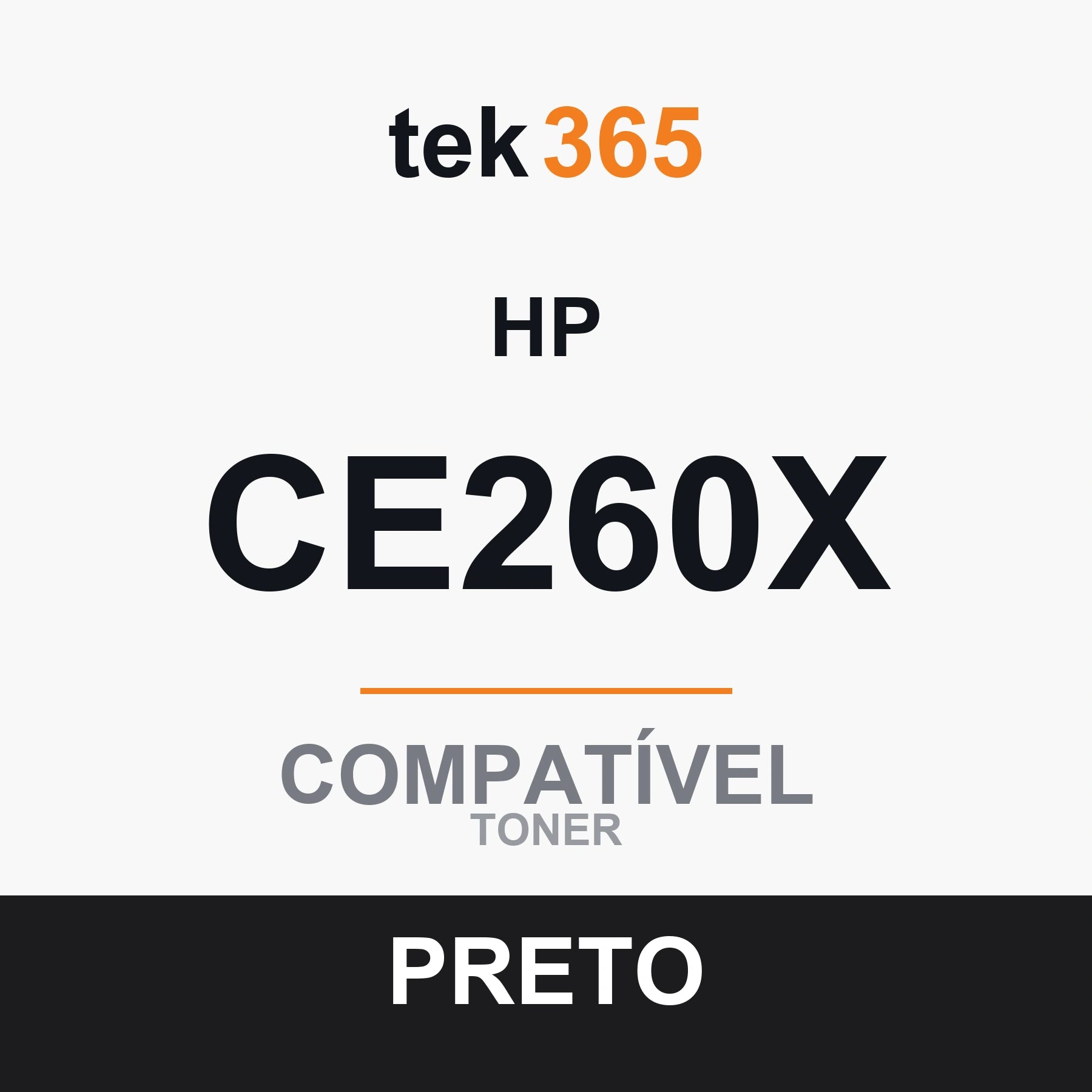 Toner Compativel HP CE260X-PRETO-BLACK Preto