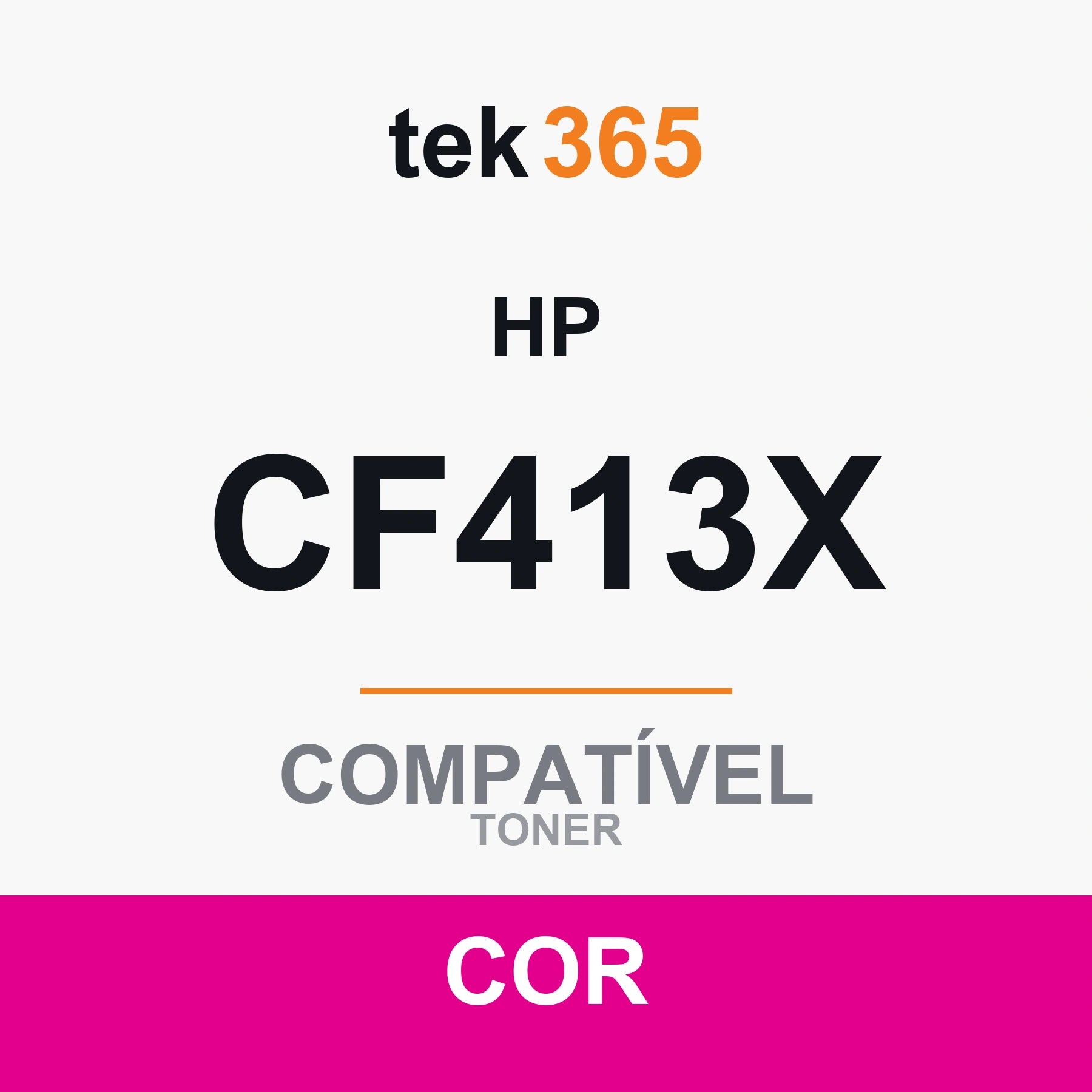 Toner compatível HP CF413X/CF413A Magenta