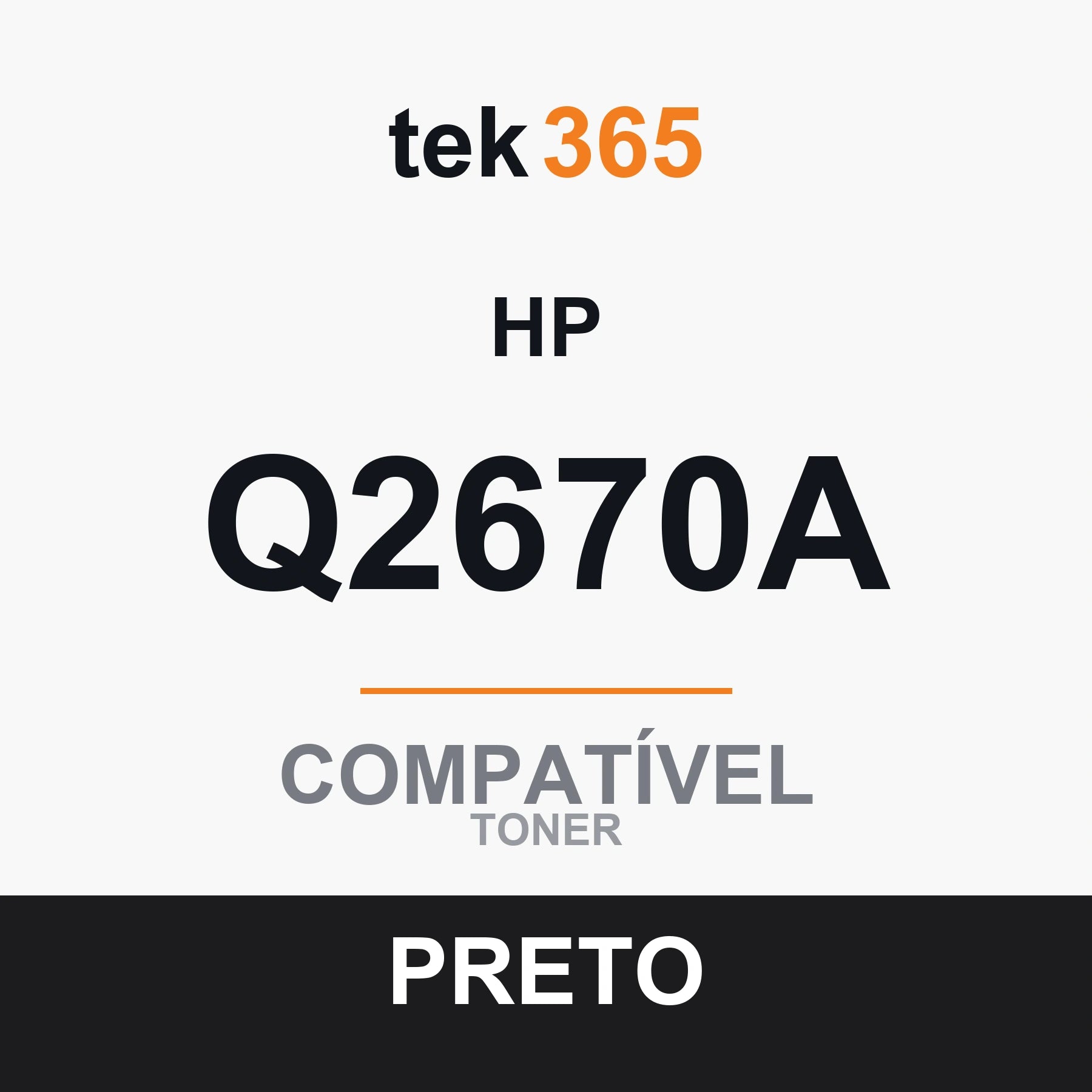 Toner Compativel HP Q2670A-PRETO-BLACK Preto