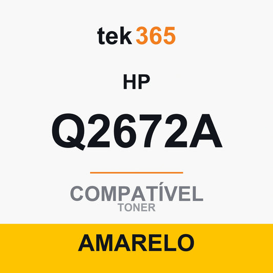 Toner Compativel HP Q2672A-AMARELO-YELLOW Amarelo