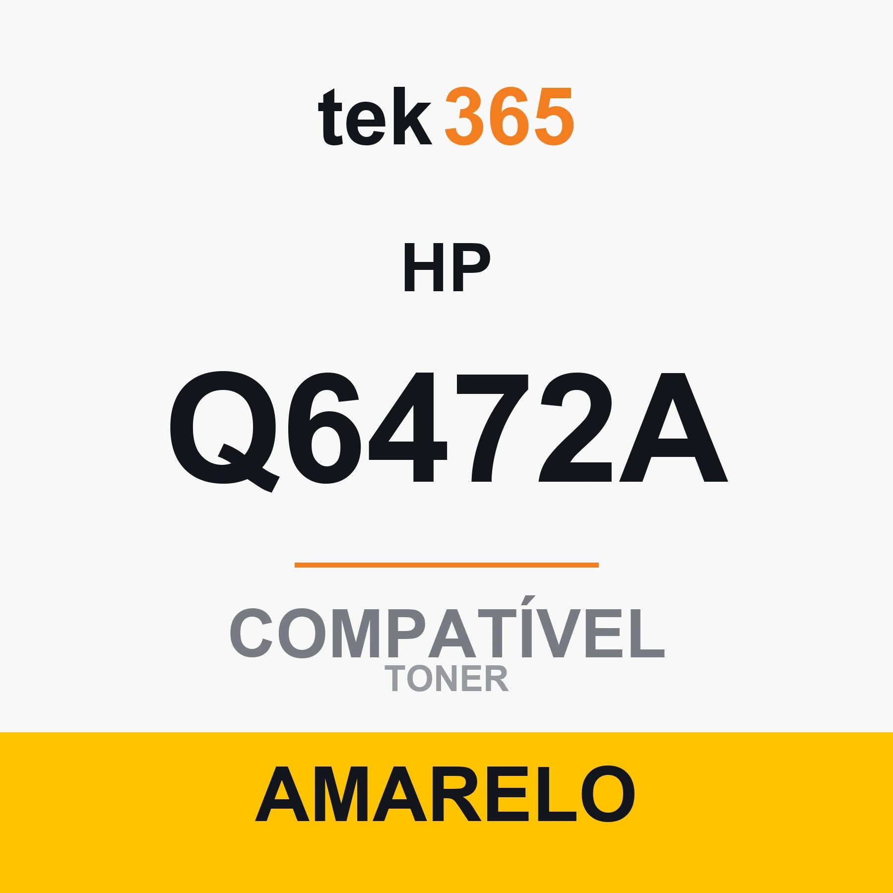 Toner Compativel HP Q6472A-AMARELO-YELLOW Amarelo