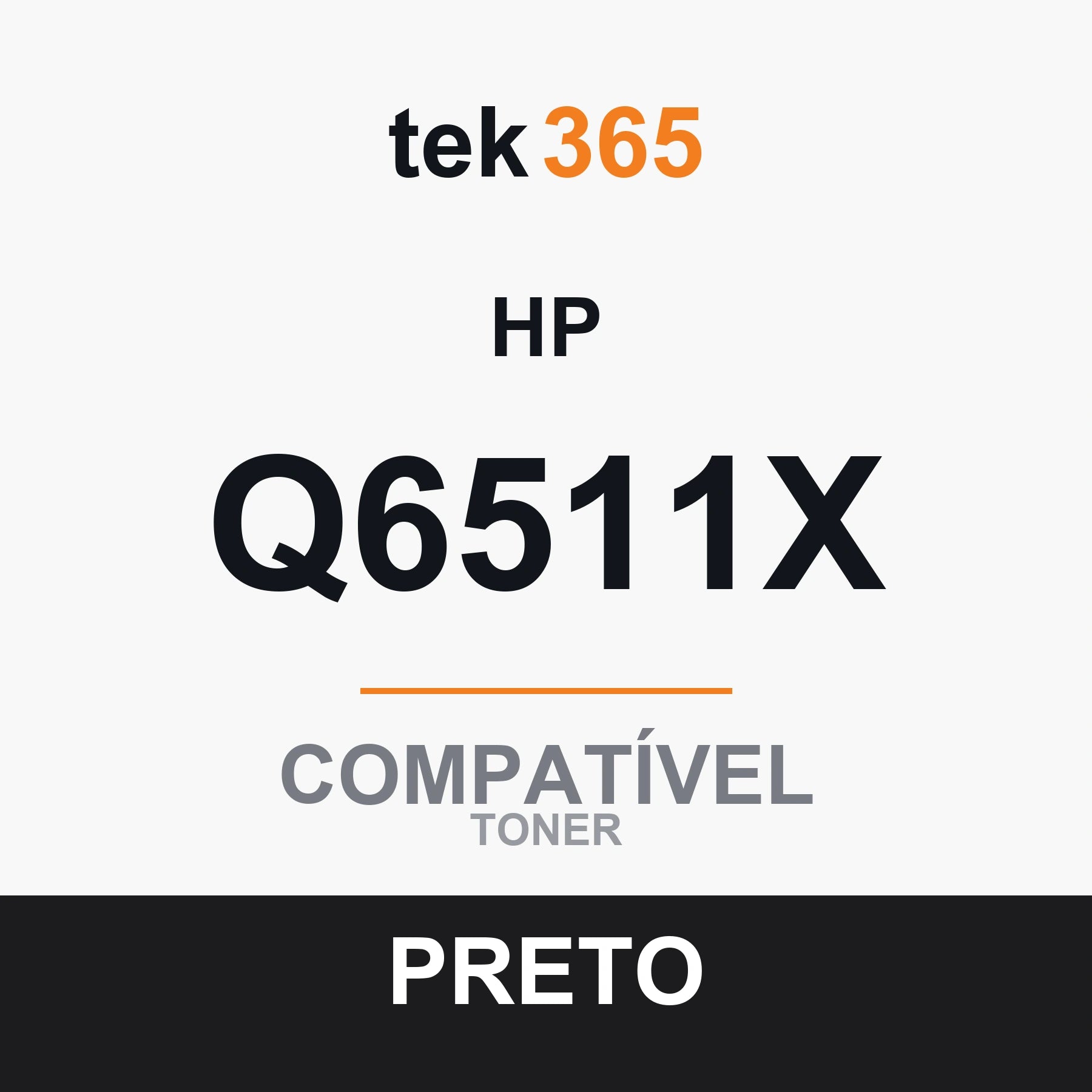 Toner Compativel HP Q6511X-PRETO-BLACK Preto