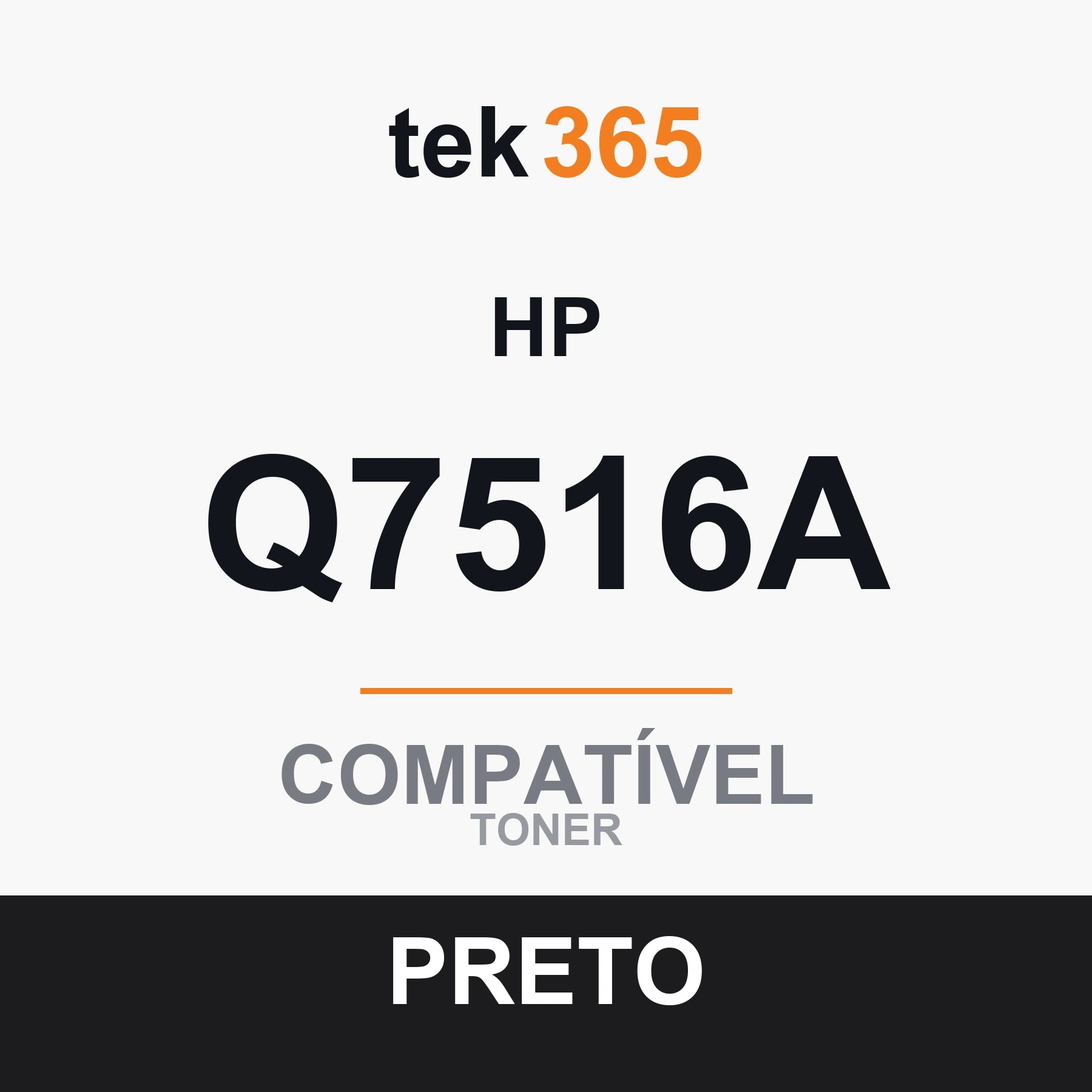 Toner Compativel HP Q7516A-PRETO-BLACK Preto