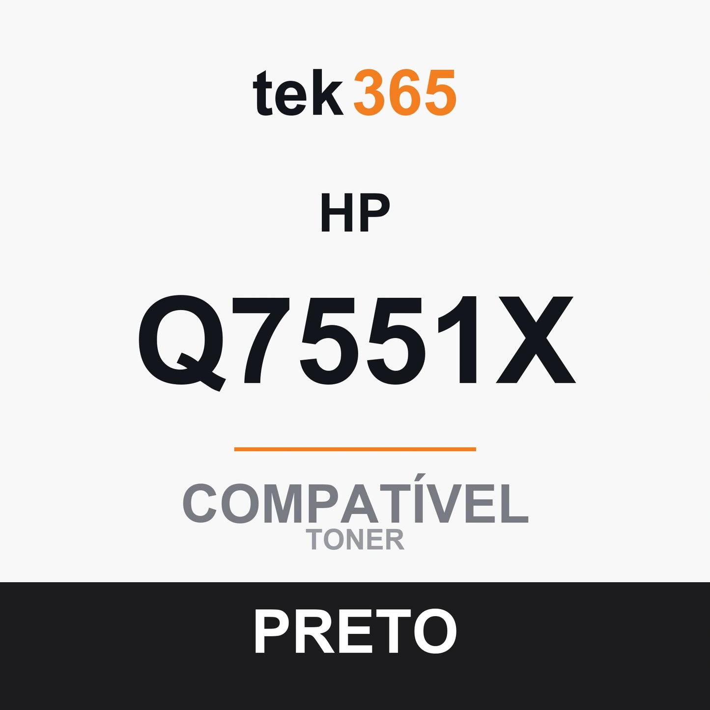 Toner Compativel HP Q7551X-PRETO-BLACK Preto