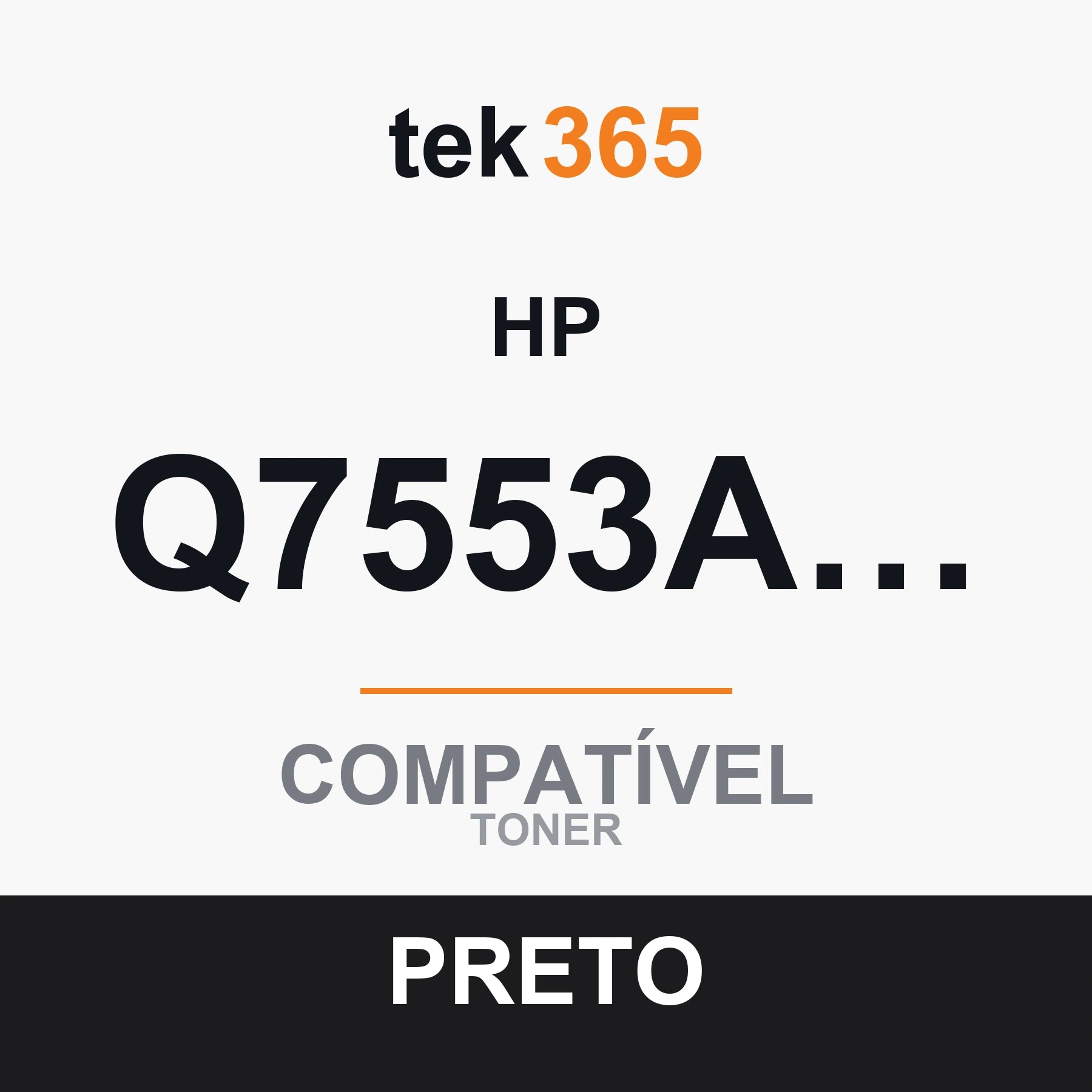 Toner Compativel HP Q7553A-Q5949A-PRETO-BLACK Preto