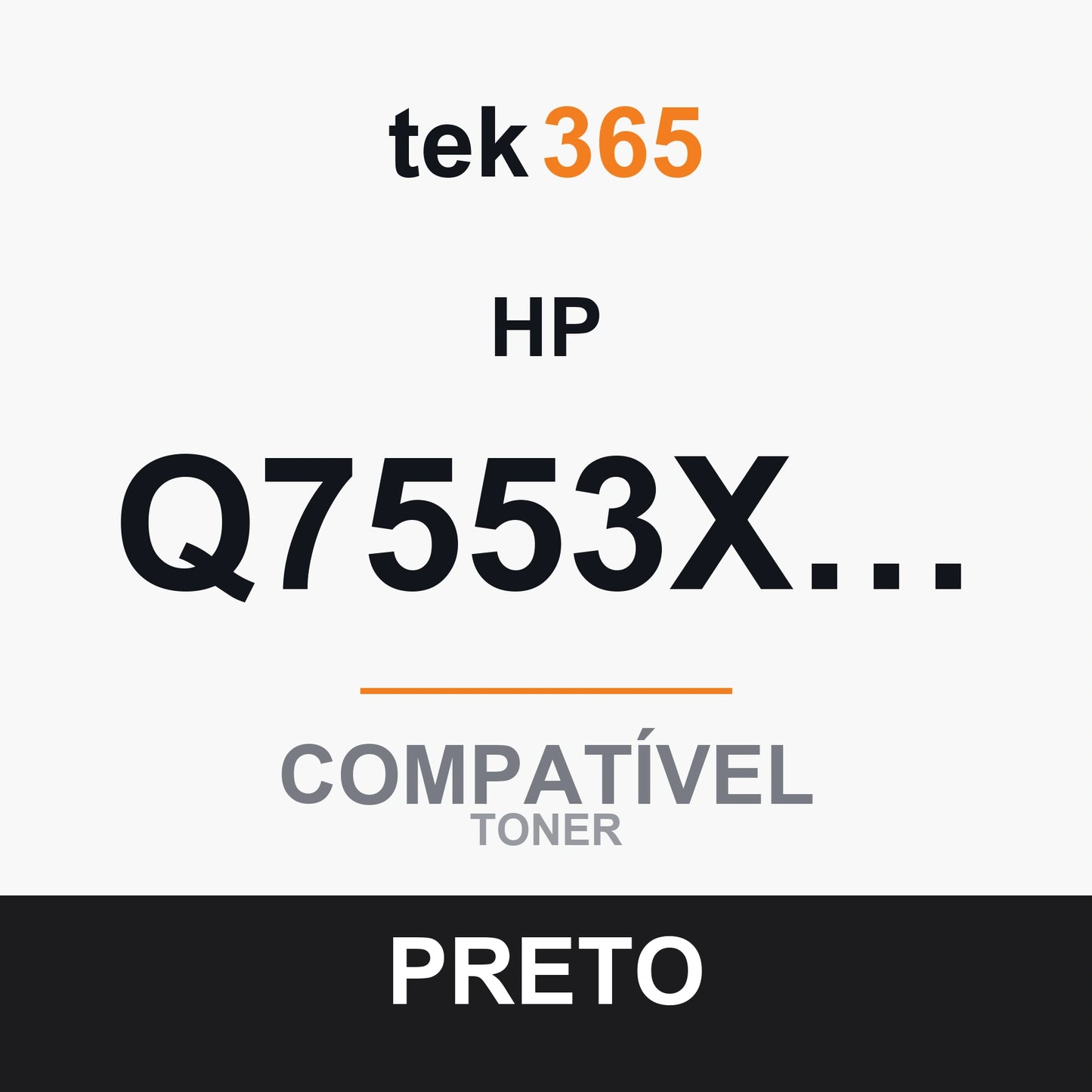Toner Compativel HP Q7553X-Q5949X-PRETO-BLACK Preto