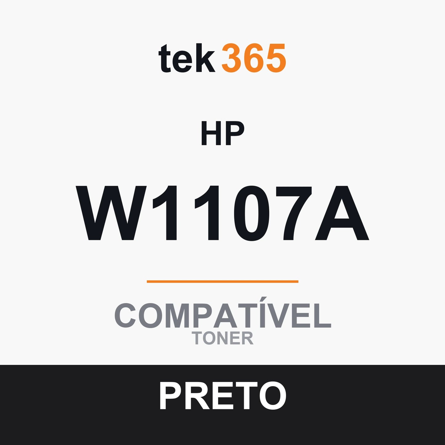 Toner Compativel HP W1107A-PRETO-BLACK Preto