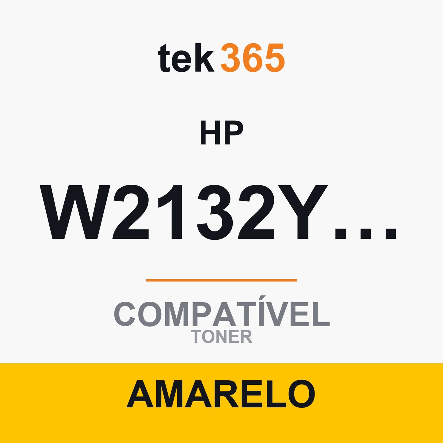 Toner Compativel HP W2132Y-W2132X-W2132A-YELLOW Amarelo