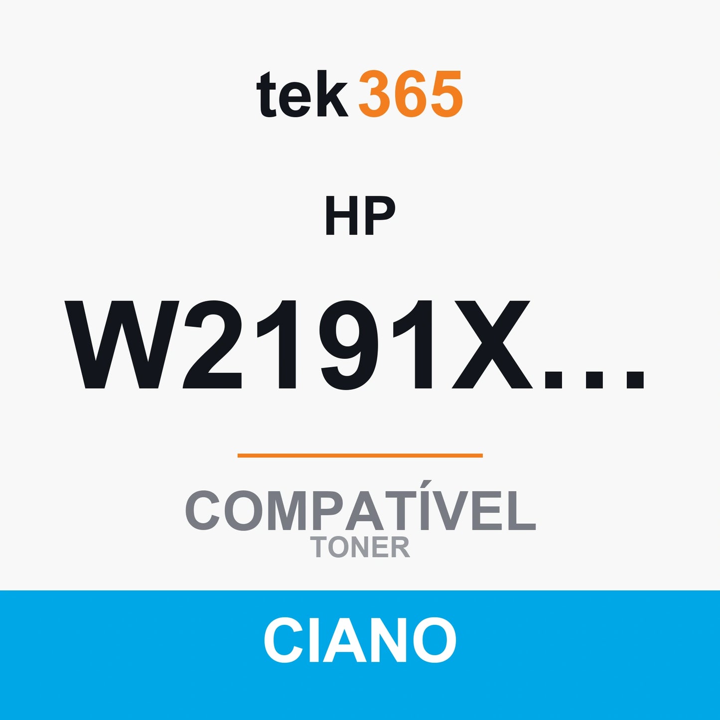 Toner compatível HP W2191X/W2191A Ciano