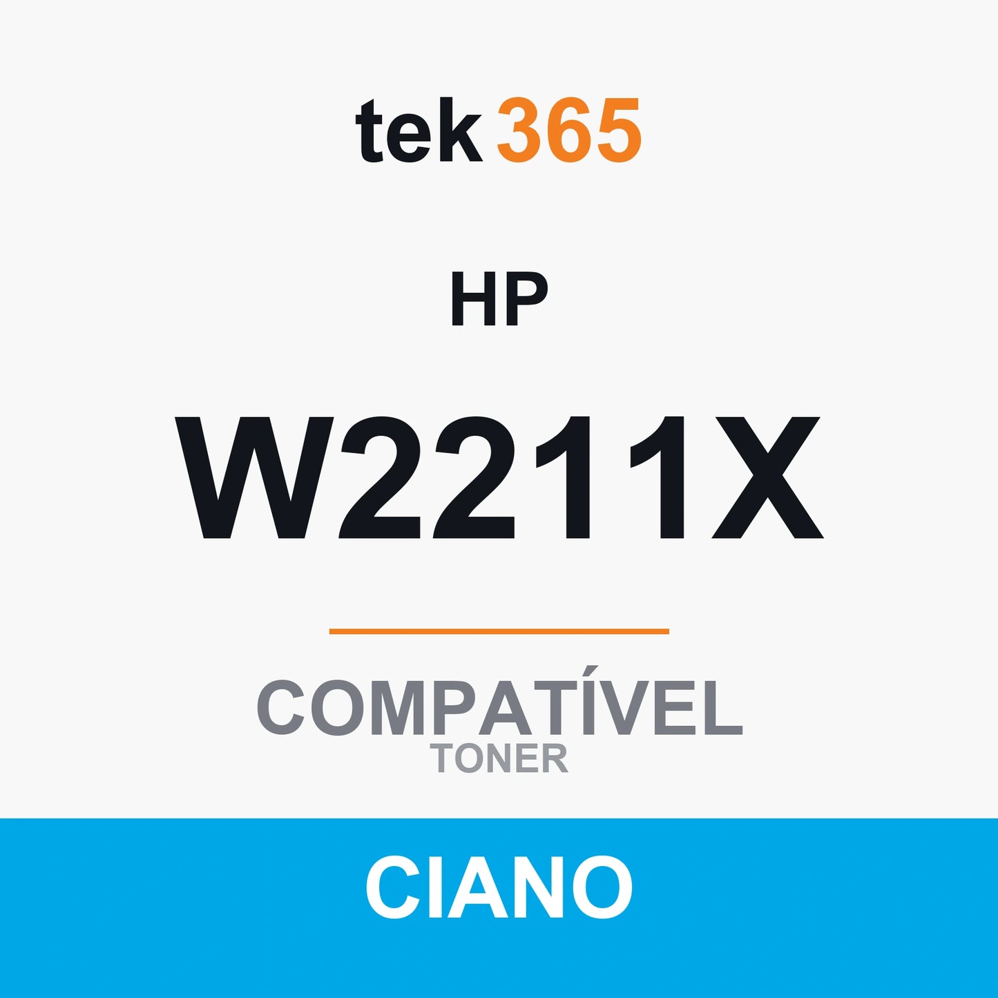 Toner compatível HP W2211X Ciano
