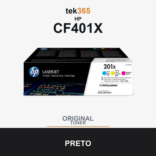 Pack de 3 de toner original HP CF401X/CF402X/CF403X Pack de 3 Cartuchos de Toner Originales - 201X 3 Colores
